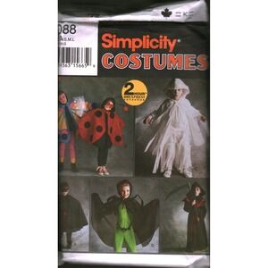 Simplicity 9088 Kids Costume Sewing Pattern Ghost Reaper Ladybug Sizes S-L
